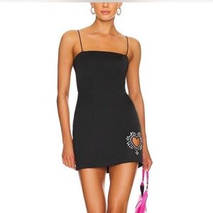 superdown cait heart cut out mini dress